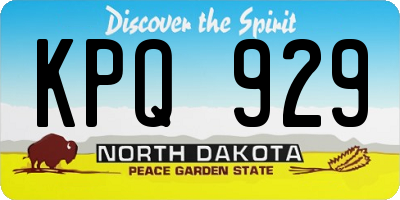 ND license plate KPQ929