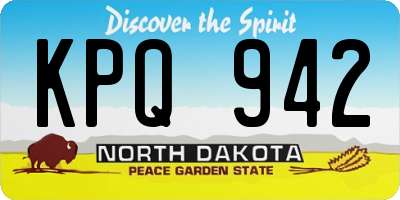 ND license plate KPQ942