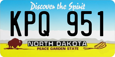 ND license plate KPQ951