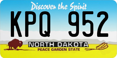 ND license plate KPQ952