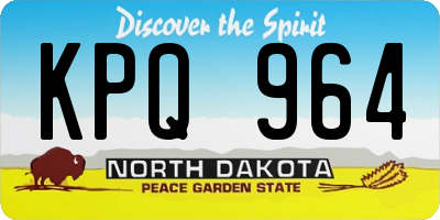 ND license plate KPQ964