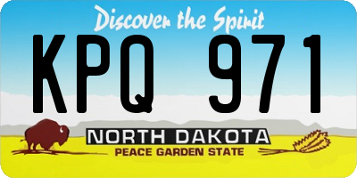 ND license plate KPQ971