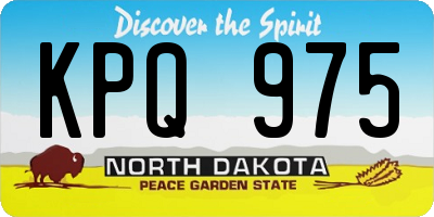 ND license plate KPQ975