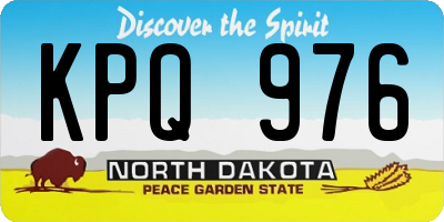 ND license plate KPQ976
