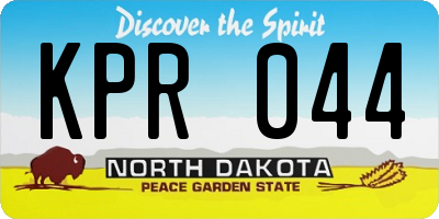ND license plate KPR044