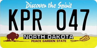 ND license plate KPR047