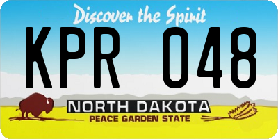 ND license plate KPR048