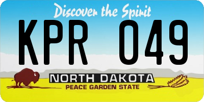 ND license plate KPR049
