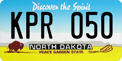 ND license plate KPR050