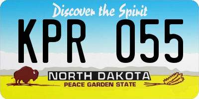 ND license plate KPR055