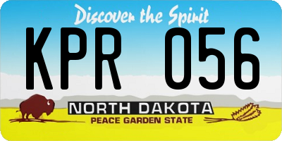 ND license plate KPR056