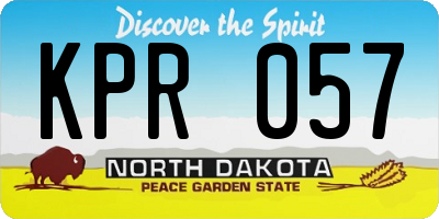 ND license plate KPR057