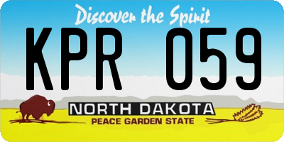 ND license plate KPR059