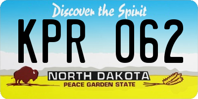 ND license plate KPR062