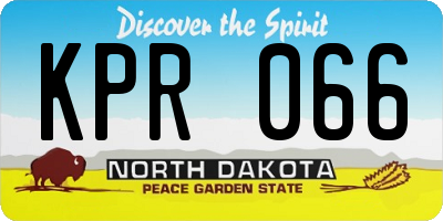 ND license plate KPR066