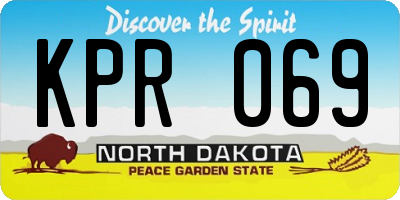 ND license plate KPR069