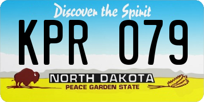 ND license plate KPR079