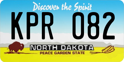 ND license plate KPR082