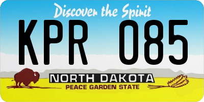 ND license plate KPR085
