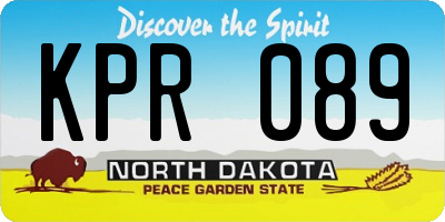 ND license plate KPR089