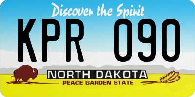 ND license plate KPR090