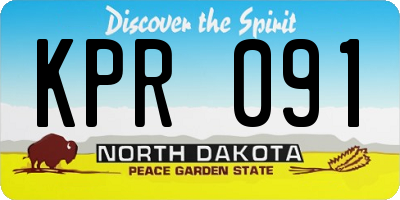 ND license plate KPR091