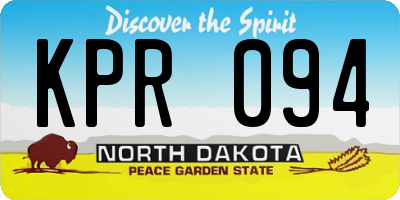 ND license plate KPR094