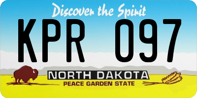 ND license plate KPR097