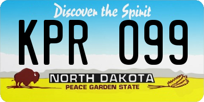 ND license plate KPR099