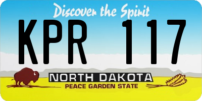 ND license plate KPR117