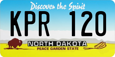 ND license plate KPR120