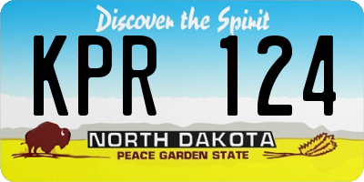 ND license plate KPR124