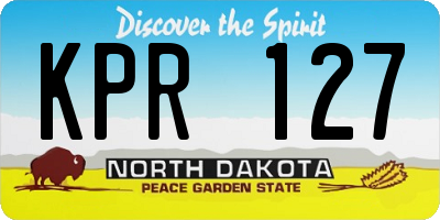 ND license plate KPR127
