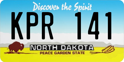 ND license plate KPR141