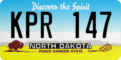 ND license plate KPR147