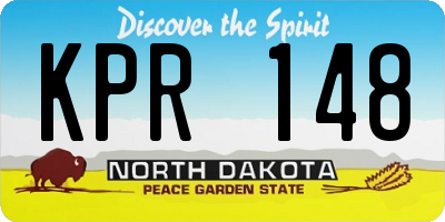ND license plate KPR148