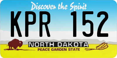 ND license plate KPR152