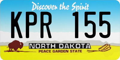 ND license plate KPR155