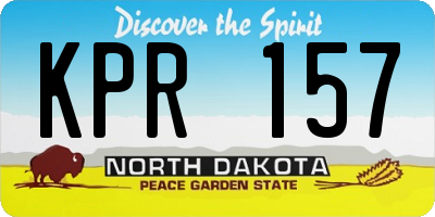 ND license plate KPR157