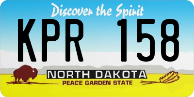 ND license plate KPR158