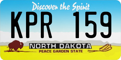 ND license plate KPR159