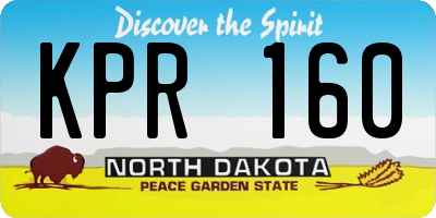 ND license plate KPR160