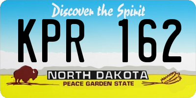 ND license plate KPR162