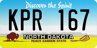ND license plate KPR167
