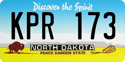 ND license plate KPR173