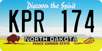 ND license plate KPR174