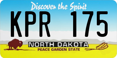 ND license plate KPR175
