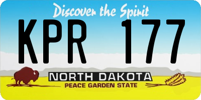 ND license plate KPR177