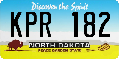 ND license plate KPR182