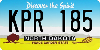 ND license plate KPR185